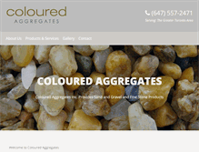 Tablet Screenshot of colouredaggregates.ca